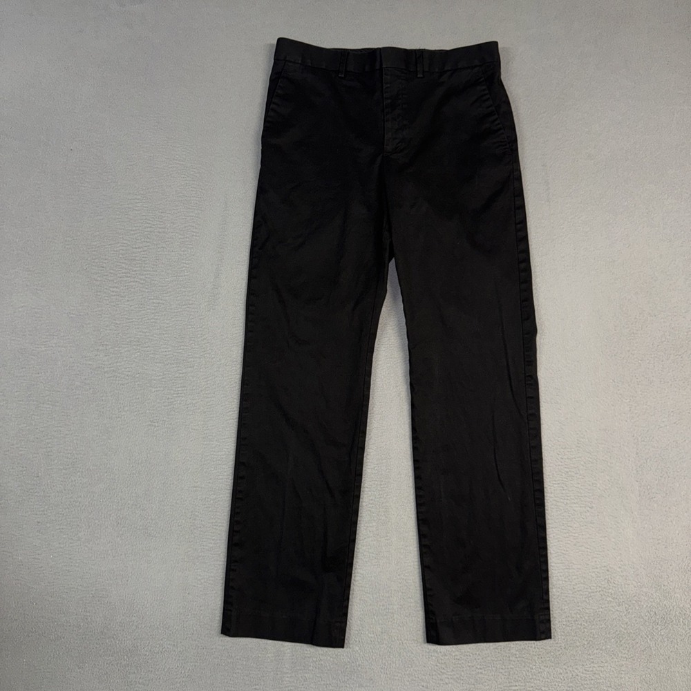 Express Pants Mens 31x32 (Fits 32x30) Black Producer Straight Flat Front Cotton